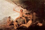 Der Kadaver des Jesuiten Brebeuf Francisco de Goya